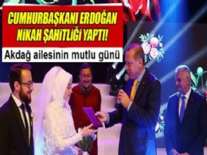 Erdoğan nikah şahitliği yaptı!
