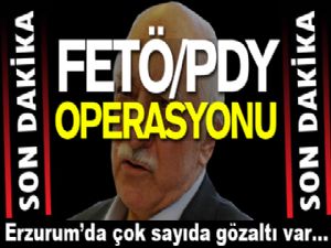 Erzurum'da FETÖ operasyonu çok sayıda gözaltı var...