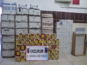 Erzurum'da 21 bin 700 paket kaçak sigara ele geçirildi