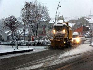 Erzurum güne karla uyandı