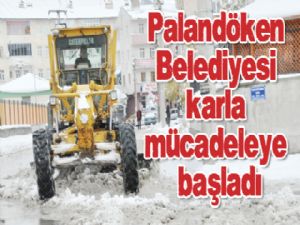 Palandöken Belediyesi karla mücadeleye başladı