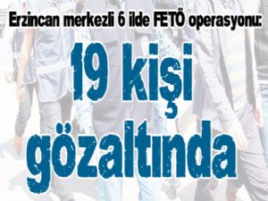 Erzincan merkezli 6 ilde FETÖ operasyonu: 19 gözaltı