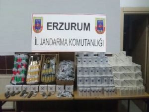 Erzurum'da 3 bin 360 paket kaçak sigara ve 845 adet cep telefonu ele geçirildi