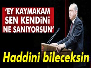 Erdoğan: Ey Kaymakam sen kendini ne sanıyorsun