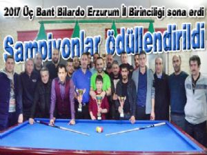 Bilardonun şampiyonları ödüllendirildi