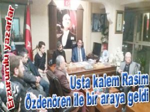 Erzurumlu yazarlar usta kalem Rasim Özdenören ile bir araya geldi