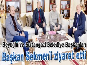 Beyoğlu ve Sultangazi Belediye Başkanları Başkan Sekmen'i ziyaret etti