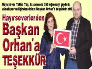 Hayırseverlerden Başkan Orhan'a teşekkür