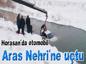 Horasan'da otomobil Aras Nehri'ne uçtu