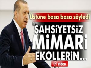 Erdoğan'dan Şehircilik Şurası'nda yatay mimari vurgusu