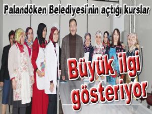 Palandöken Belediyesi'nin açtığı bu kursa kadınlar büyük ilgi gösteriyor