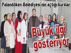 Palandöken Belediyesi'nin açtığı bu kursa kadınlar büyük ilgi gösteriyor