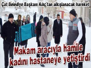 Makam aracıyla hamile kadını hastaneye yetiştirdi