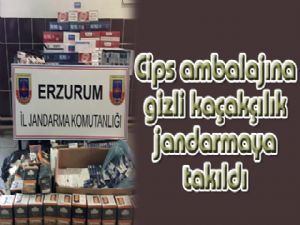 Cips ambalajına gizli kaçakçılık jandarmaya takıldı