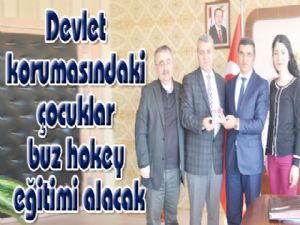 Devlet korumasındaki çocuklar buz hokey eğitimi alacak