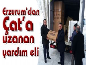 Erzurum'dan Çat'a uzanan yardım eli