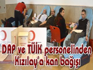 DAP ve TÜİK personelinden Kızılay'a kan bağışı