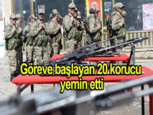 Yeni göreve başlayan 20 korucu yemin etti