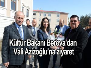 KKTC Milli Eğitim ve Kültür Bakanı Berova'dan Vali Azizoğlu'na ziyaret