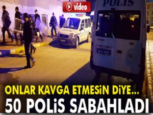 Erzurum'da polisler sabaha kadar nöbet tuttu