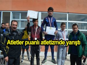 Atletler puanlı atletizmde yarıştı