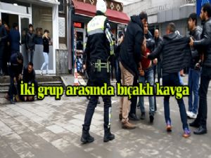 Erzurum'da bıçaklı gençler dehşet saçtı