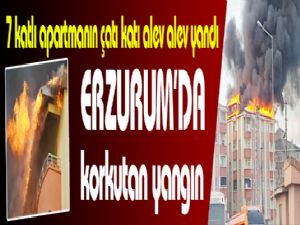 Erzurum'da korkutan yangın 