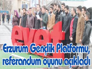 Erzurum Gençlik  Platformu, referandum oyunu açıkladı