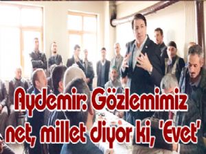 Aydemir: Gözlemimiz  net, millet diyor ki, 'Evet'