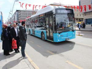 Toplu taşıma araçları bugün Erzurum'da ücretsiz