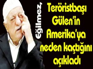 Eğilmez, teröristbaşı Gülen'in Amerika'ya neden kaçtığını açıkladı
