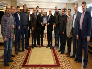 Erzurumlu işadamlarından Başkan Sekmen'e ziyaret
