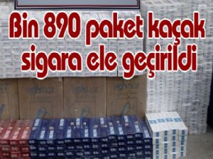 Bin 890 paket kaçak sigara ele geçirildi