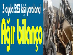 Erzurum'da 3 ayda 257 trafik kazasında 523 kişi yaralandı
