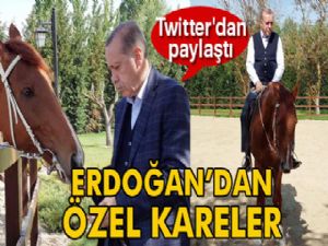 Başdanışmanı, Cumhurbaşkanı Erdoğan'ın ata binme fotoğraflarını paylaştı