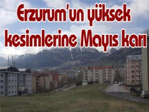  Erzurum'un yüksek kesimlerine Mayıs karı