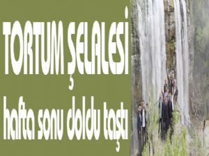 TORTUM ŞELALESİ hafta sonu doldu taştı