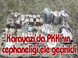 Karayazı'da PKK'nın cephaneliği ele geçirildi