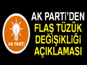 AK Parti'de tüzük değişikliği
