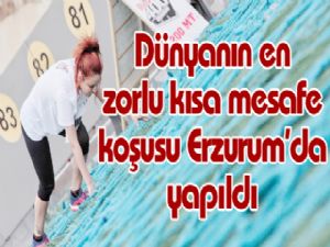 Dünyanın en zorlu kısa mesafe koşusu Erzurum'da yapıldı