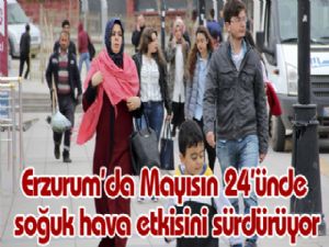 Erzurum'da Mayısın 24'ünde soğuk hava etkisini sürdürüyor