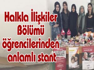 Halkla İlişkiler Bölümü öğrencilerinden anlamlı stant