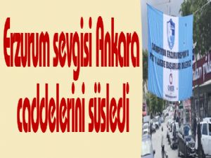 Erzurum sevgisi Ankara caddelerini süsledi