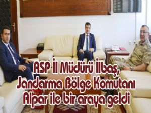 ASP İl Müdürü İlbaş, Jandarma Bölge Komutanı Alpar ile bir araya geldi