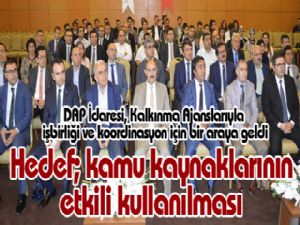 DAP İdaresi, Kalkınma Ajanslarıyla işbirliği ve koordinasyon için bir araya geldi