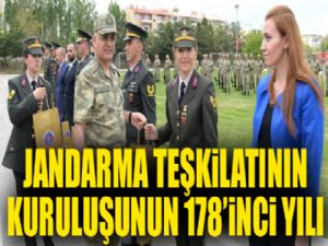 Jandarma Teşkilatının Kuruluşunun 178. yıl dönümü Erzurum'da törenle kutlandı