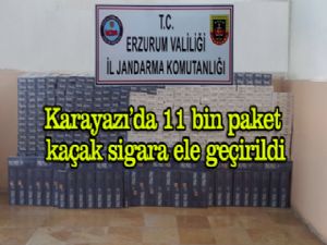 Halı sahada 11 bin paket kaçak sigara ele geçirildi