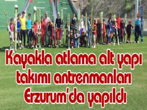 Kayakla atlama alt yapı takımı antrenmanları Erzurum'da yapıldı