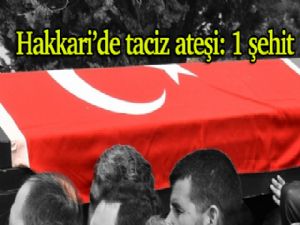 Hakkari'de taciz ateşi: 1 şehit