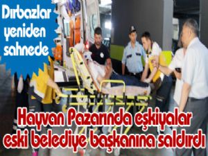 Hayvan pazarında eşkiyalar eski belediye başkanına saldırdı